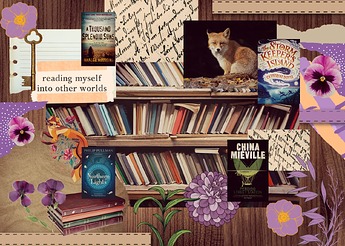 bookish backdrop idea