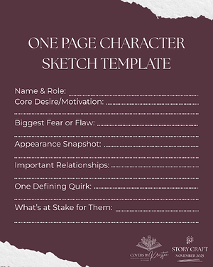 October post 2 - Character Sketch Template