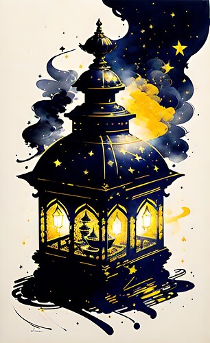lamp poster blue and gold1